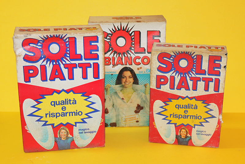 SOLE PIATTI SCATOLE DETERSIVI VINTAGE - CAROSELLO GADGET PUBBLICITARIO