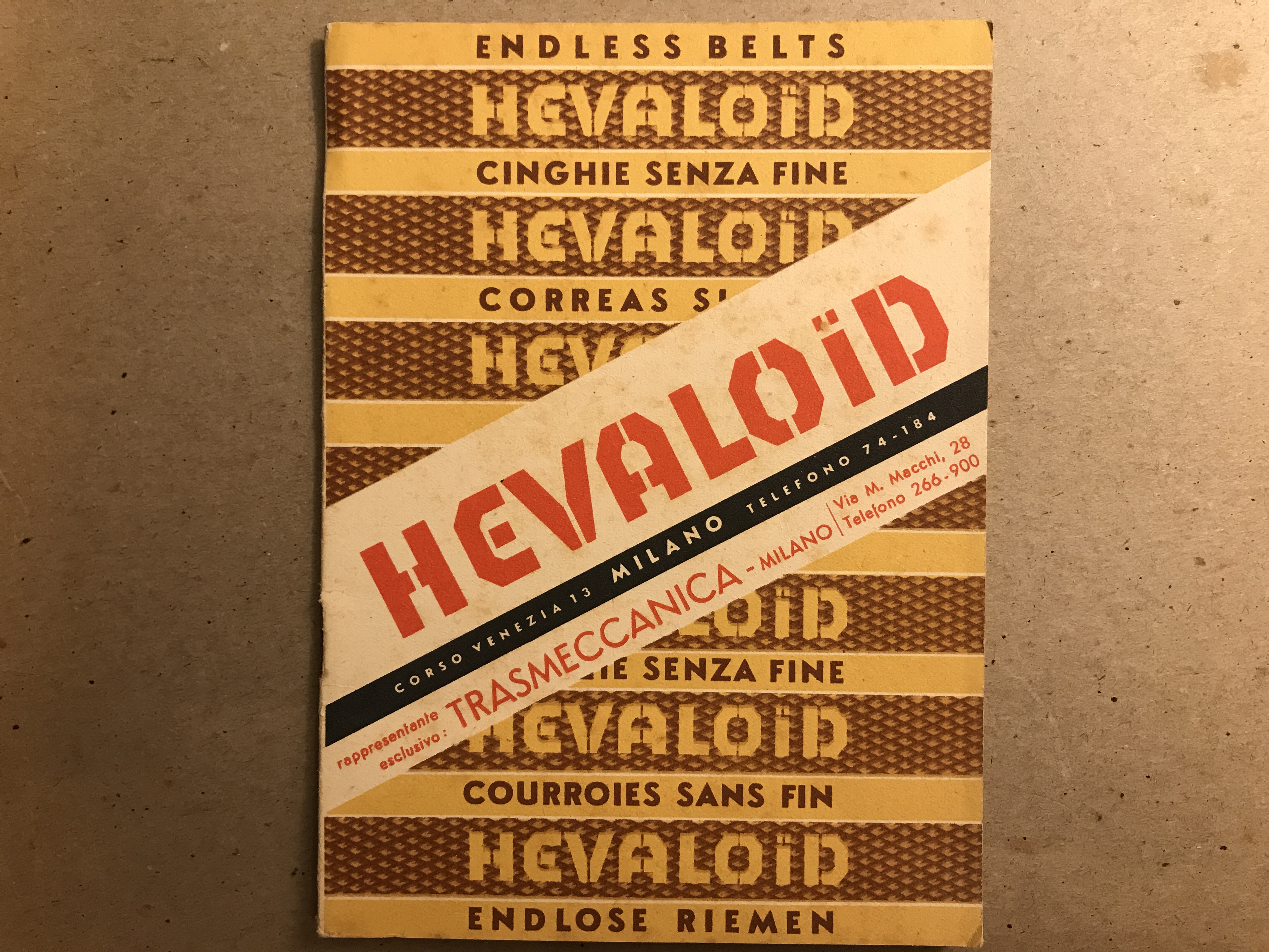 HEVALOID brochure depliant originale