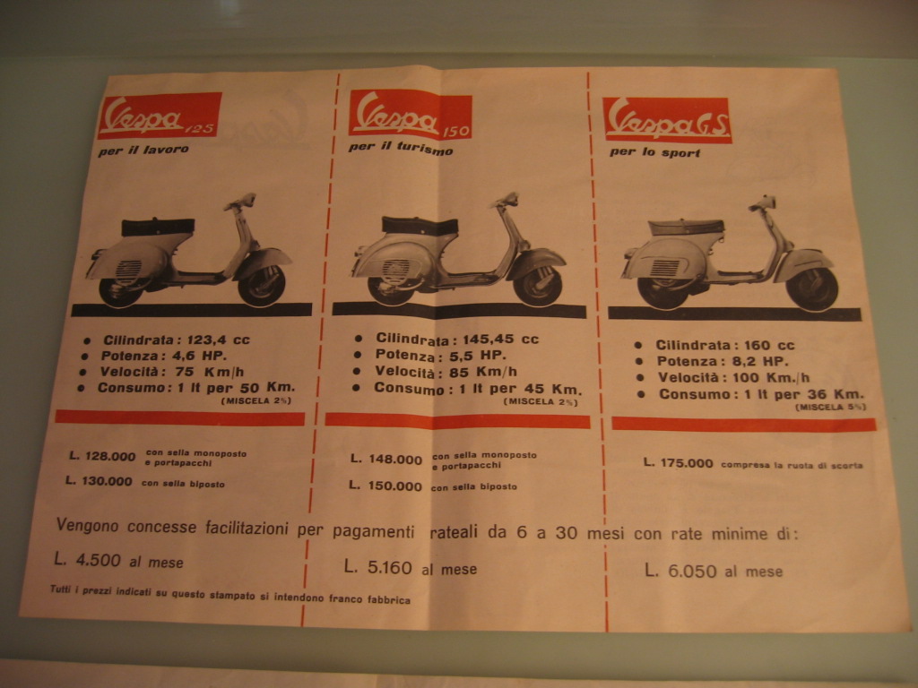 Brochure moto VESPA