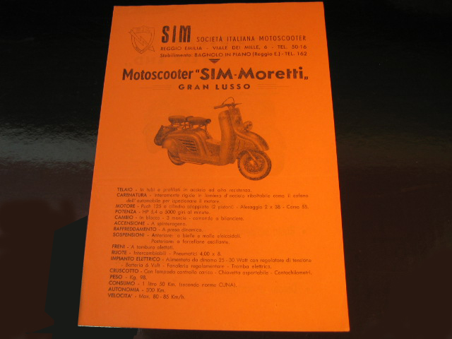 BROCHURE MOTO SIM MORETTI